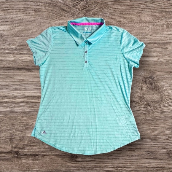 adidas Tops - Adidas Aqua Women's Short Sleeve Climacool Athletic Polo **See Photo #4**